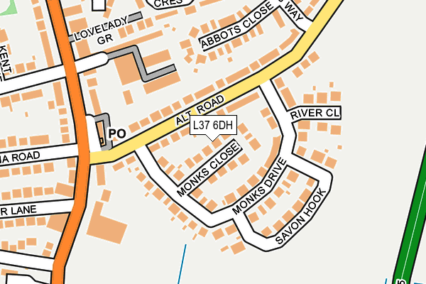 L37 6DH map - OS OpenMap – Local (Ordnance Survey) L37 6DH map - OS OpenMap – Local (Ordnance Survey)
