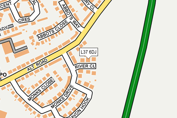 L37 6DJ map - OS OpenMap – Local (Ordnance Survey) L37 6DJ map - OS OpenMap – Local (Ordnance Survey)