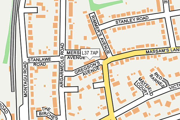 L37 7AP map - OS OpenMap – Local (Ordnance Survey) L37 7AP map - OS OpenMap – Local (Ordnance Survey)