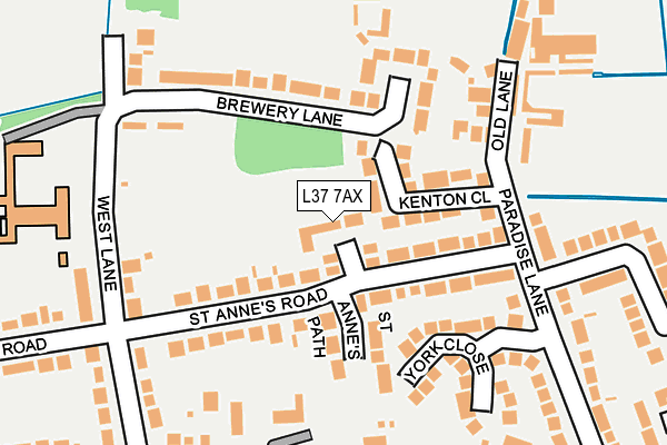L37 7AX map - OS OpenMap – Local (Ordnance Survey) L37 7AX map - OS OpenMap – Local (Ordnance Survey)