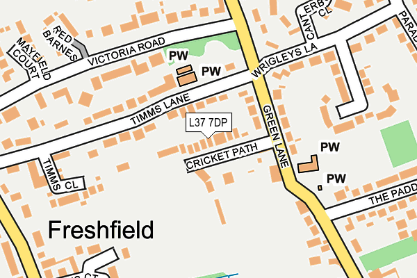 L37 7DP map - OS OpenMap – Local (Ordnance Survey) L37 7DP map - OS OpenMap – Local (Ordnance Survey)