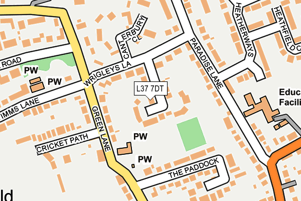 L37 7DT map - OS OpenMap – Local (Ordnance Survey) L37 7DT map - OS OpenMap – Local (Ordnance Survey)