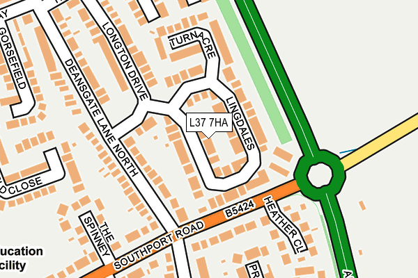 L37 7HA map - OS OpenMap – Local (Ordnance Survey) L37 7HA map - OS OpenMap – Local (Ordnance Survey)