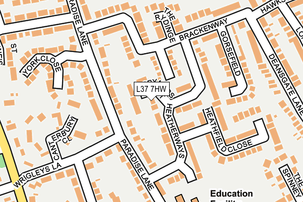 L37 7HW map - OS OpenMap – Local (Ordnance Survey) L37 7HW map - OS OpenMap – Local (Ordnance Survey)
