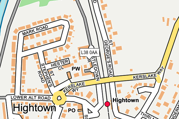 L38 0AA map - OS OpenMap – Local (Ordnance Survey) L38 0AA map - OS OpenMap – Local (Ordnance Survey)