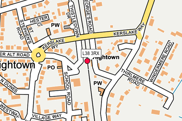 L38 3RX map - OS OpenMap – Local (Ordnance Survey) L38 3RX map - OS OpenMap – Local (Ordnance Survey)