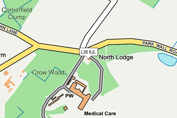L38 6JL map - OS OpenMap – Local (Ordnance Survey) L38 6JL map - OS OpenMap – Local (Ordnance Survey)