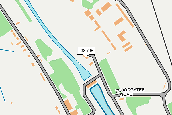 L38 7JB map - OS OpenMap – Local (Ordnance Survey) L38 7JB map - OS OpenMap – Local (Ordnance Survey)