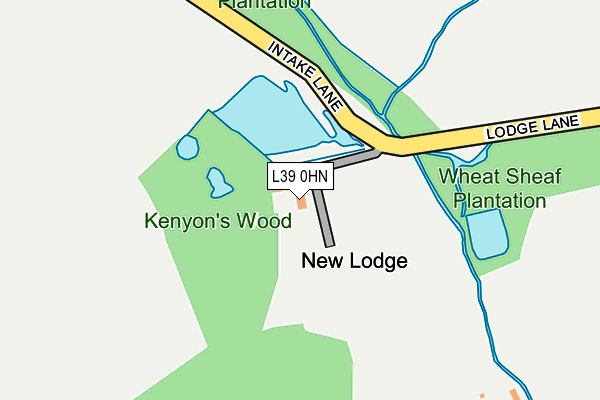 L39 0HN map - OS OpenMap – Local (Ordnance Survey)