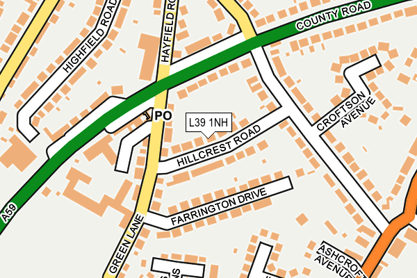 L39 1NH map - OS OpenMap – Local (Ordnance Survey) L39 1NH map - OS OpenMap – Local (Ordnance Survey)