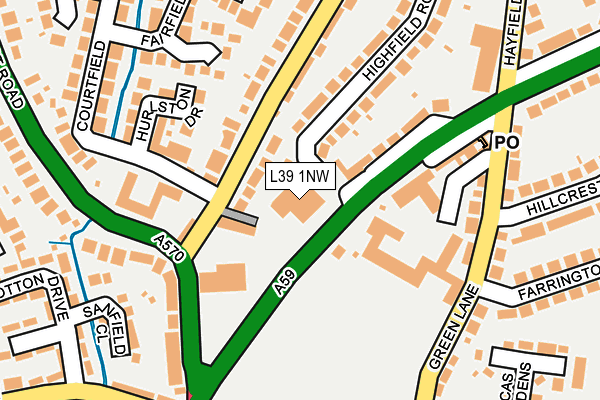 L39 1NW map - OS OpenMap – Local (Ordnance Survey) L39 1NW map - OS OpenMap – Local (Ordnance Survey)