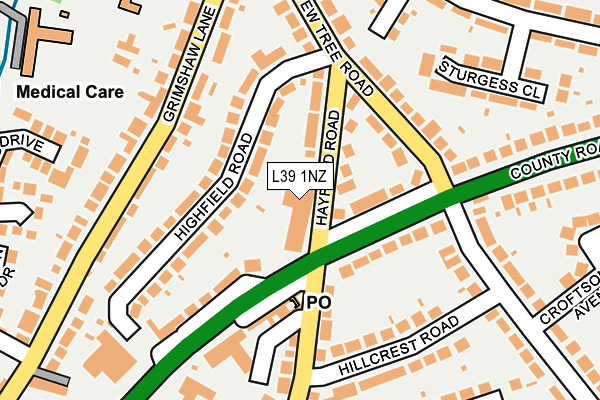 L39 1NZ map - OS OpenMap – Local (Ordnance Survey) L39 1NZ map - OS OpenMap – Local (Ordnance Survey)