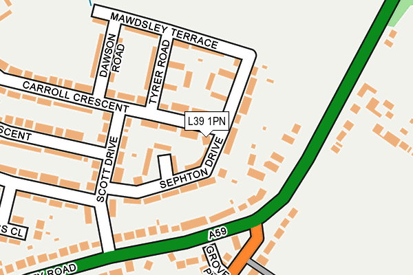 L39 1PN map - OS OpenMap – Local (Ordnance Survey) L39 1PN map - OS OpenMap – Local (Ordnance Survey)