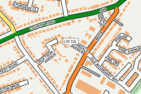 L39 1QL map - OS OpenMap – Local (Ordnance Survey) L39 1QL map - OS OpenMap – Local (Ordnance Survey)