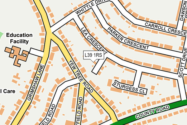 L39 1RS map - OS OpenMap – Local (Ordnance Survey) L39 1RS map - OS OpenMap – Local (Ordnance Survey)