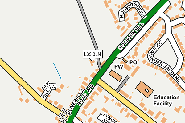 L39 3LN map - OS OpenMap – Local (Ordnance Survey) L39 3LN map - OS OpenMap – Local (Ordnance Survey)