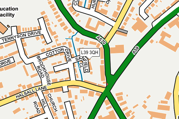 L39 3QH map - OS OpenMap – Local (Ordnance Survey) L39 3QH map - OS OpenMap – Local (Ordnance Survey)