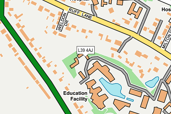 L39 4AJ map - OS OpenMap – Local (Ordnance Survey)