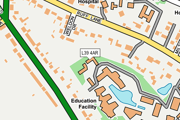L39 4AR map - OS OpenMap – Local (Ordnance Survey) L39 4AR map - OS OpenMap – Local (Ordnance Survey)