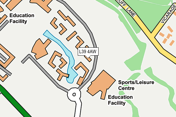 L39 4AW map - OS OpenMap – Local (Ordnance Survey) L39 4AW map - OS OpenMap – Local (Ordnance Survey)