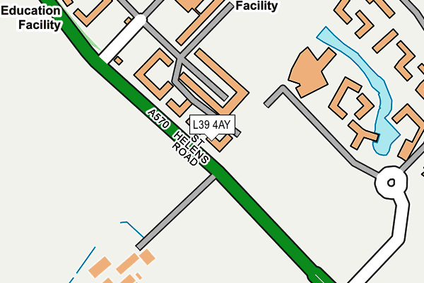 L39 4AY map - OS OpenMap – Local (Ordnance Survey) L39 4AY map - OS OpenMap – Local (Ordnance Survey)