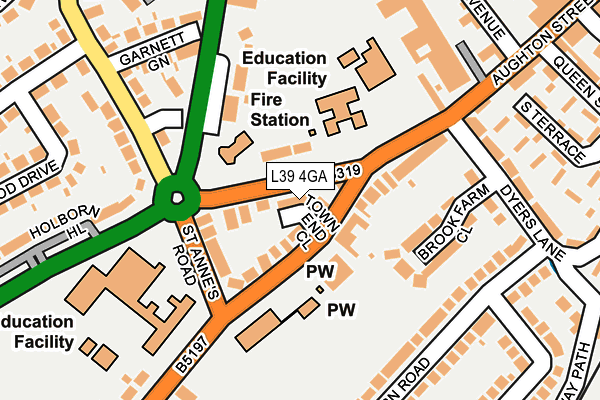 L39 4GA map - OS OpenMap – Local (Ordnance Survey) L39 4GA map - OS OpenMap – Local (Ordnance Survey)