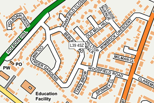 L39 4SZ map - OS OpenMap – Local (Ordnance Survey) L39 4SZ map - OS OpenMap – Local (Ordnance Survey)