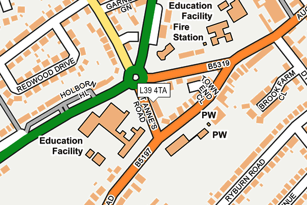 L39 4TA map - OS OpenMap – Local (Ordnance Survey) L39 4TA map - OS OpenMap – Local (Ordnance Survey)