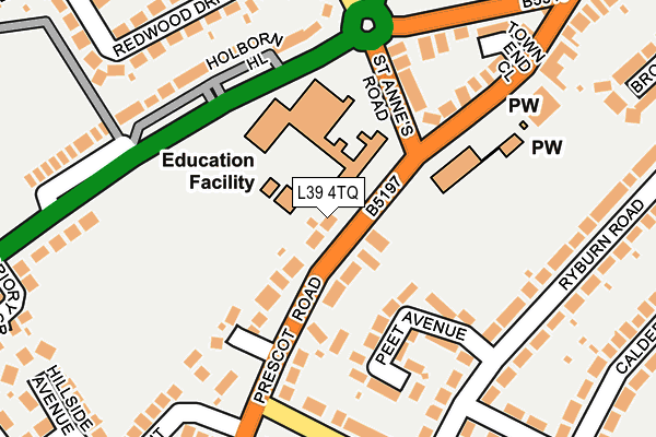 L39 4TQ map - OS OpenMap – Local (Ordnance Survey) L39 4TQ map - OS OpenMap – Local (Ordnance Survey)