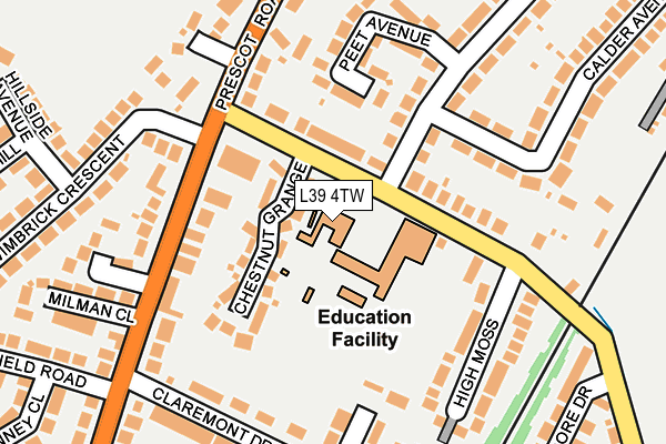 L39 4TW map - OS OpenMap – Local (Ordnance Survey) L39 4TW map - OS OpenMap – Local (Ordnance Survey)