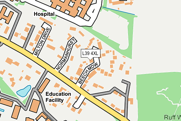 L39 4XL map - OS OpenMap – Local (Ordnance Survey) L39 4XL map - OS OpenMap – Local (Ordnance Survey)