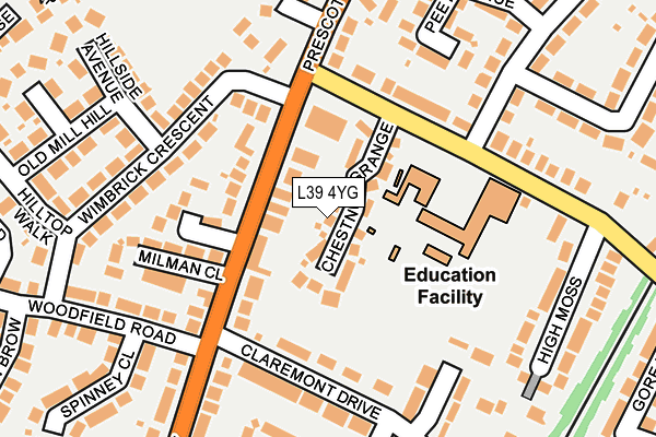 L39 4YG map - OS OpenMap – Local (Ordnance Survey) L39 4YG map - OS OpenMap – Local (Ordnance Survey)