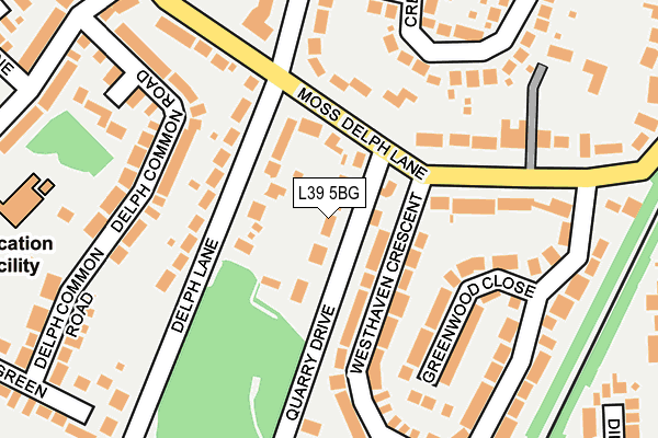 L39 5BG map - OS OpenMap – Local (Ordnance Survey) L39 5BG map - OS OpenMap – Local (Ordnance Survey)