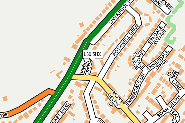 L39 5HX map - OS OpenMap – Local (Ordnance Survey) L39 5HX map - OS OpenMap – Local (Ordnance Survey)