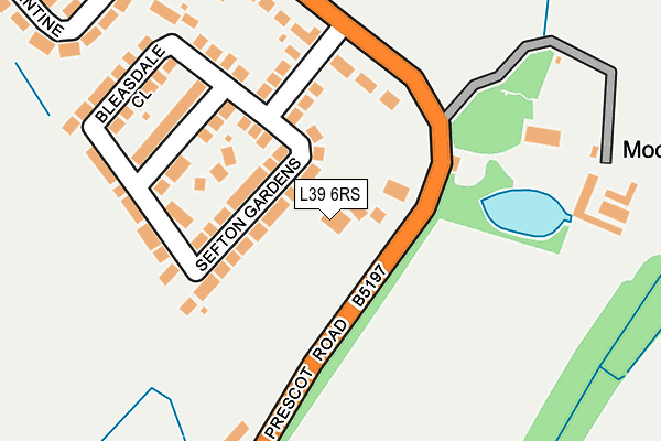 L39 6RS map - OS OpenMap – Local (Ordnance Survey)