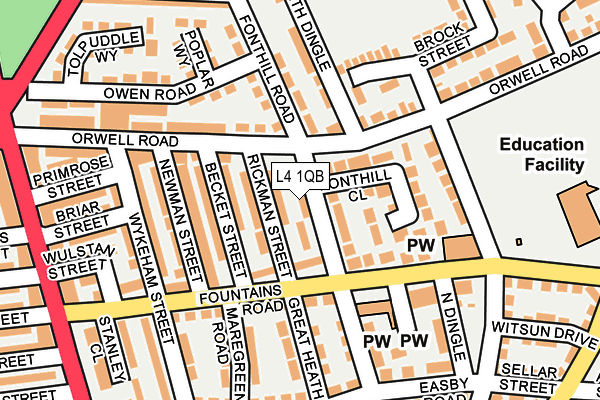 L4 1QB map - OS OpenMap – Local (Ordnance Survey) L4 1QB map - OS OpenMap – Local (Ordnance Survey)