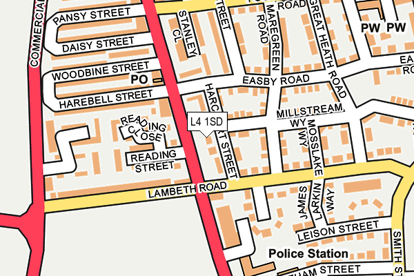 L4 1SD map - OS OpenMap – Local (Ordnance Survey)