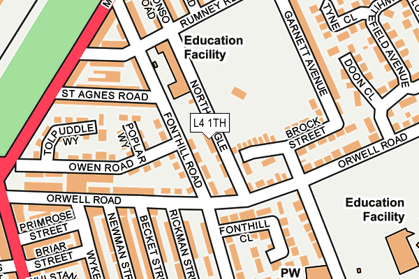 L4 1TH map - OS OpenMap – Local (Ordnance Survey) L4 1TH map - OS OpenMap – Local (Ordnance Survey)