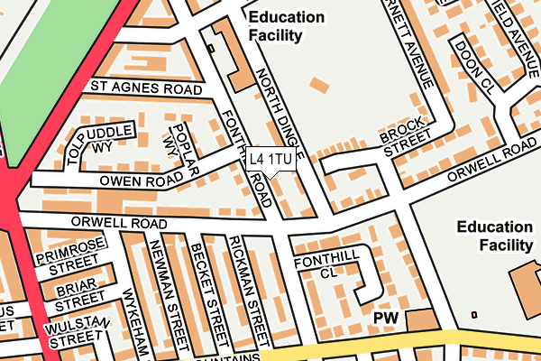 L4 1TU map - OS OpenMap – Local (Ordnance Survey) L4 1TU map - OS OpenMap – Local (Ordnance Survey)