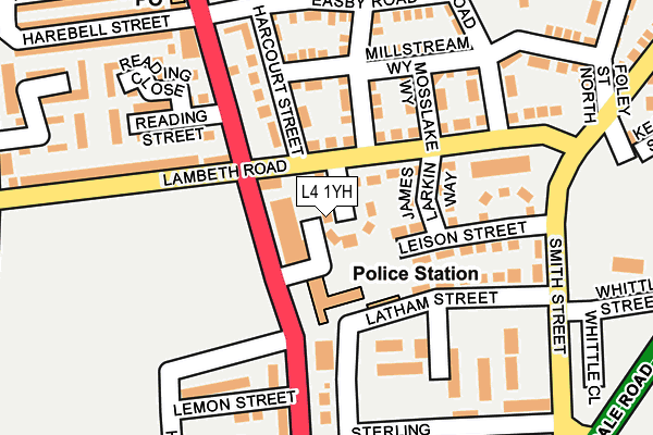 L4 1YH map - OS OpenMap – Local (Ordnance Survey)
