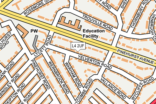 L4 2UF map - OS OpenMap – Local (Ordnance Survey) L4 2UF map - OS OpenMap – Local (Ordnance Survey)