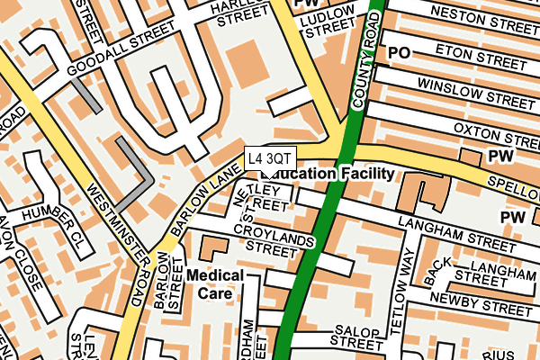 L4 3QT map - OS OpenMap – Local (Ordnance Survey) L4 3QT map - OS OpenMap – Local (Ordnance Survey)