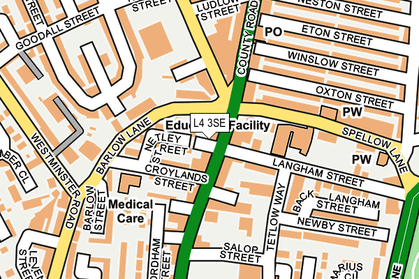 L4 3SE map - OS OpenMap – Local (Ordnance Survey) L4 3SE map - OS OpenMap – Local (Ordnance Survey)
