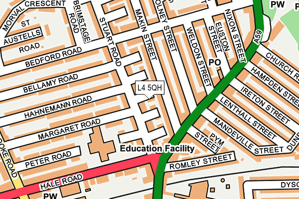 L4 5QH map - OS OpenMap – Local (Ordnance Survey)