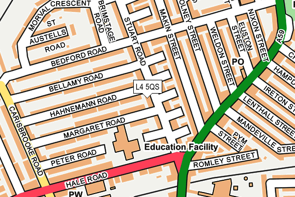 L4 5QS map - OS OpenMap – Local (Ordnance Survey)