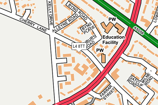 L4 8TT map - OS OpenMap – Local (Ordnance Survey) L4 8TT map - OS OpenMap – Local (Ordnance Survey)