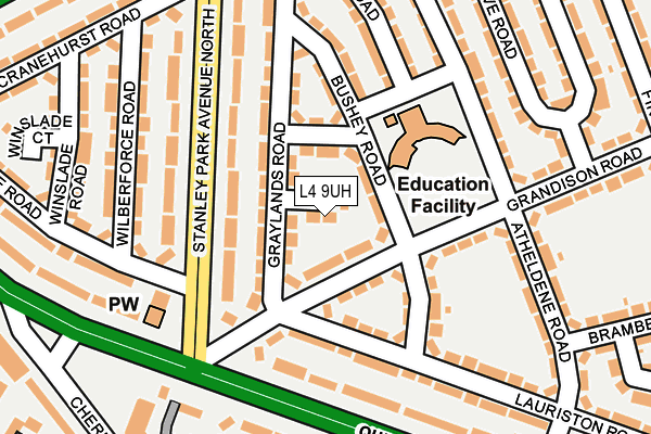 L4 9UH map - OS OpenMap – Local (Ordnance Survey) L4 9UH map - OS OpenMap – Local (Ordnance Survey)