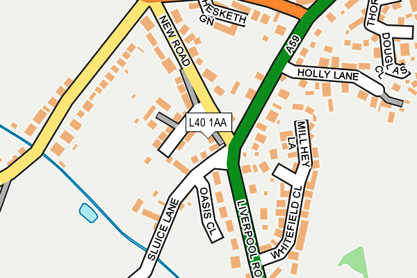 L40 1AA map - OS OpenMap – Local (Ordnance Survey) L40 1AA map - OS OpenMap – Local (Ordnance Survey)