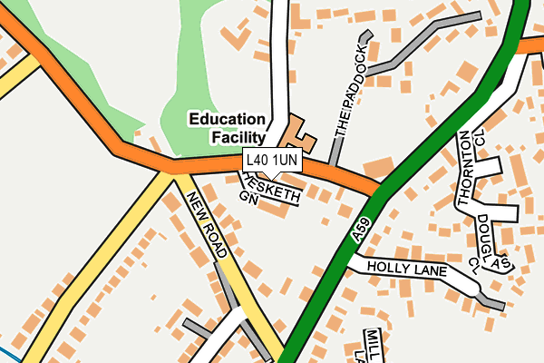 L40 1UN map - OS OpenMap – Local (Ordnance Survey) L40 1UN map - OS OpenMap – Local (Ordnance Survey)