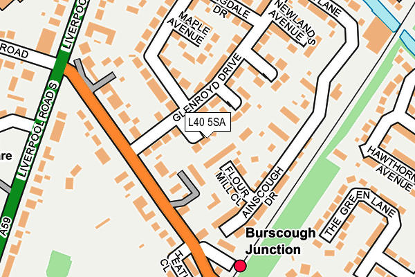L40 5SA map - OS OpenMap – Local (Ordnance Survey) L40 5SA map - OS OpenMap – Local (Ordnance Survey)